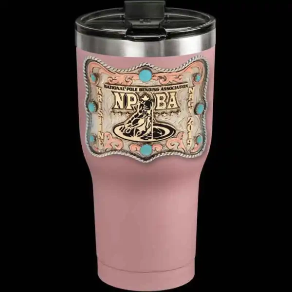 Make your Barbari Custom Tumbler a one-of-a-kind 30 oz. thermo cup by customizing it with your choice of figure, ranch brand, or logo.